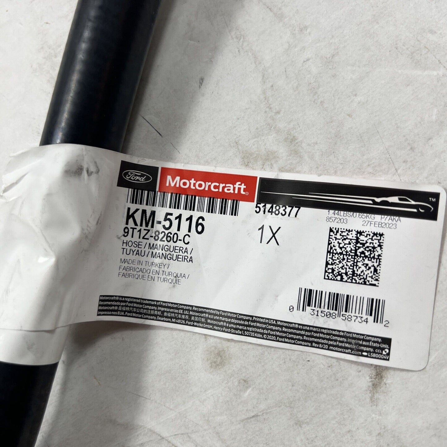 Genuine OEM Motorcraft Ford Transit Connect 2010-2013 Coolant Hose KM5116