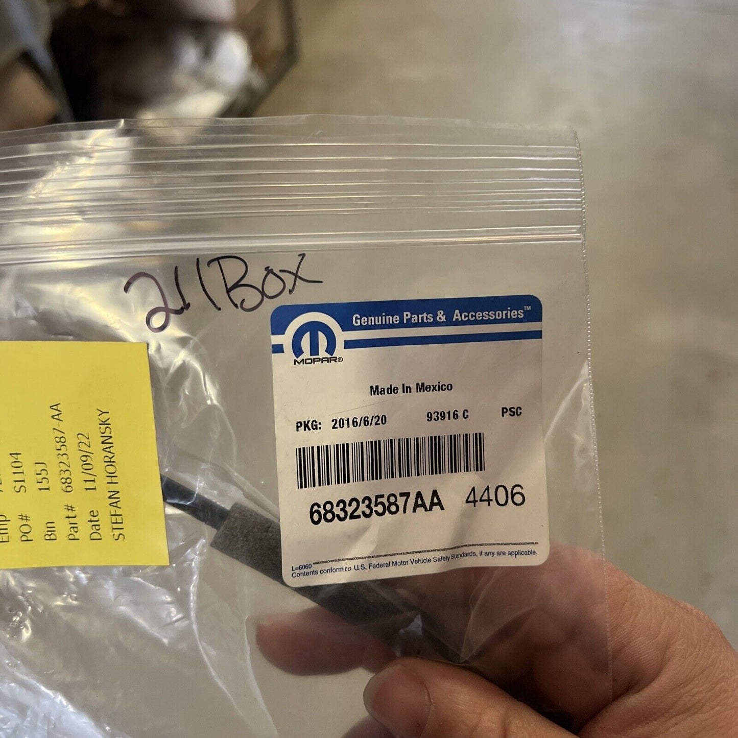 Genuine OEM Mopar Seat Actuator Cable 68323587AA