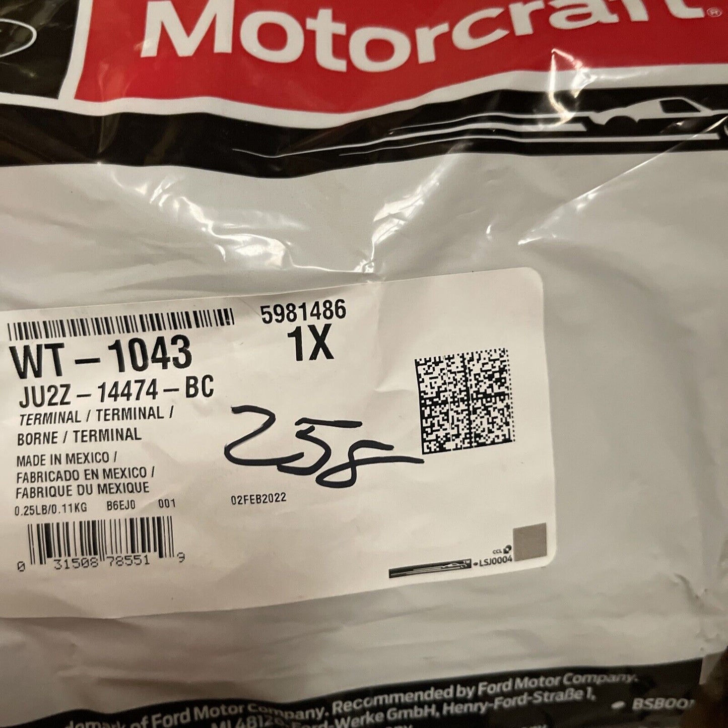 New OEM Genuine Ford Fan Relay Wire Circuit Terminal Kit JU2Z14474BC WT1043