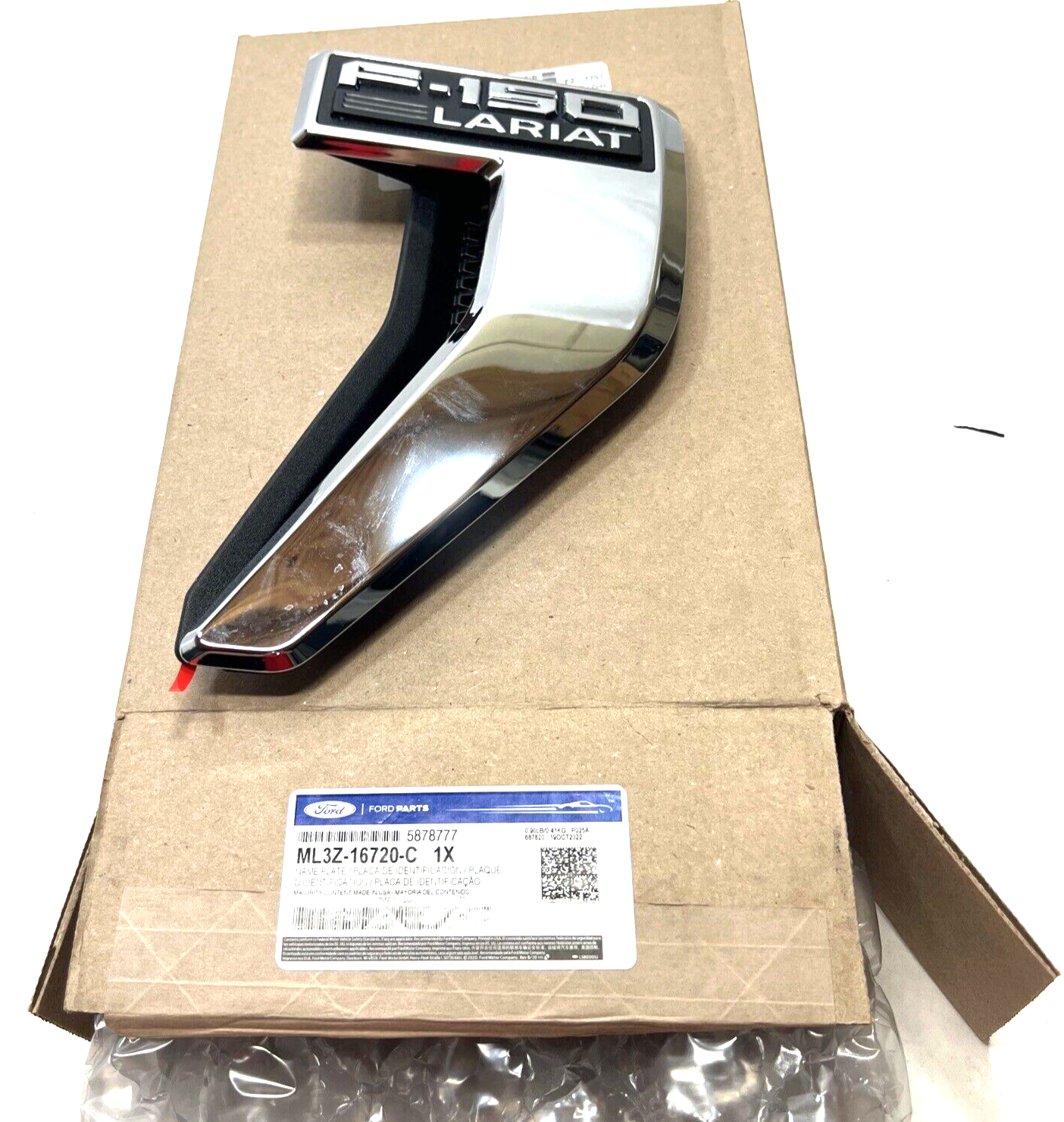 New OEM Genuine Ford F-150 2021-2023 Fender Emblem Name Plate ML3Z16720C