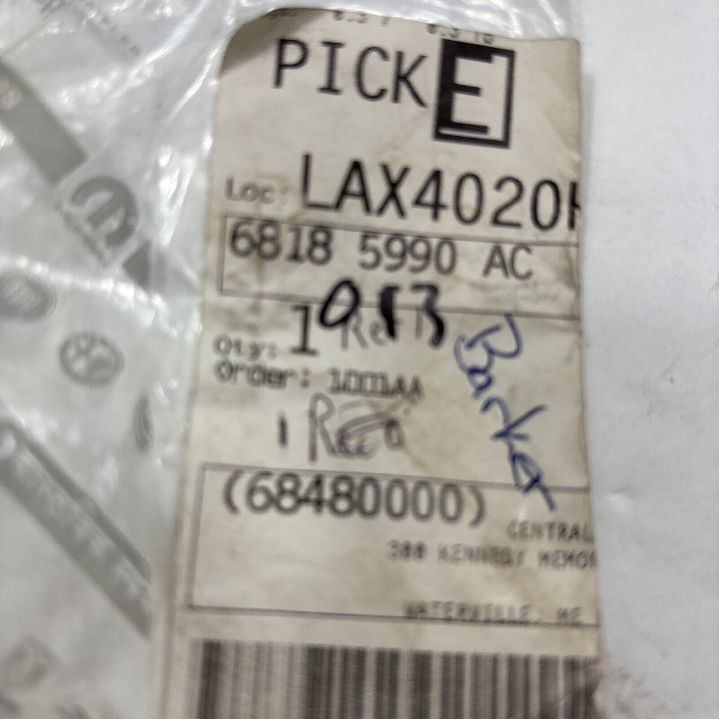 Genuine OEM Mopar Right Passenger Side Sliding Door Hold Open Latch 68185990AC