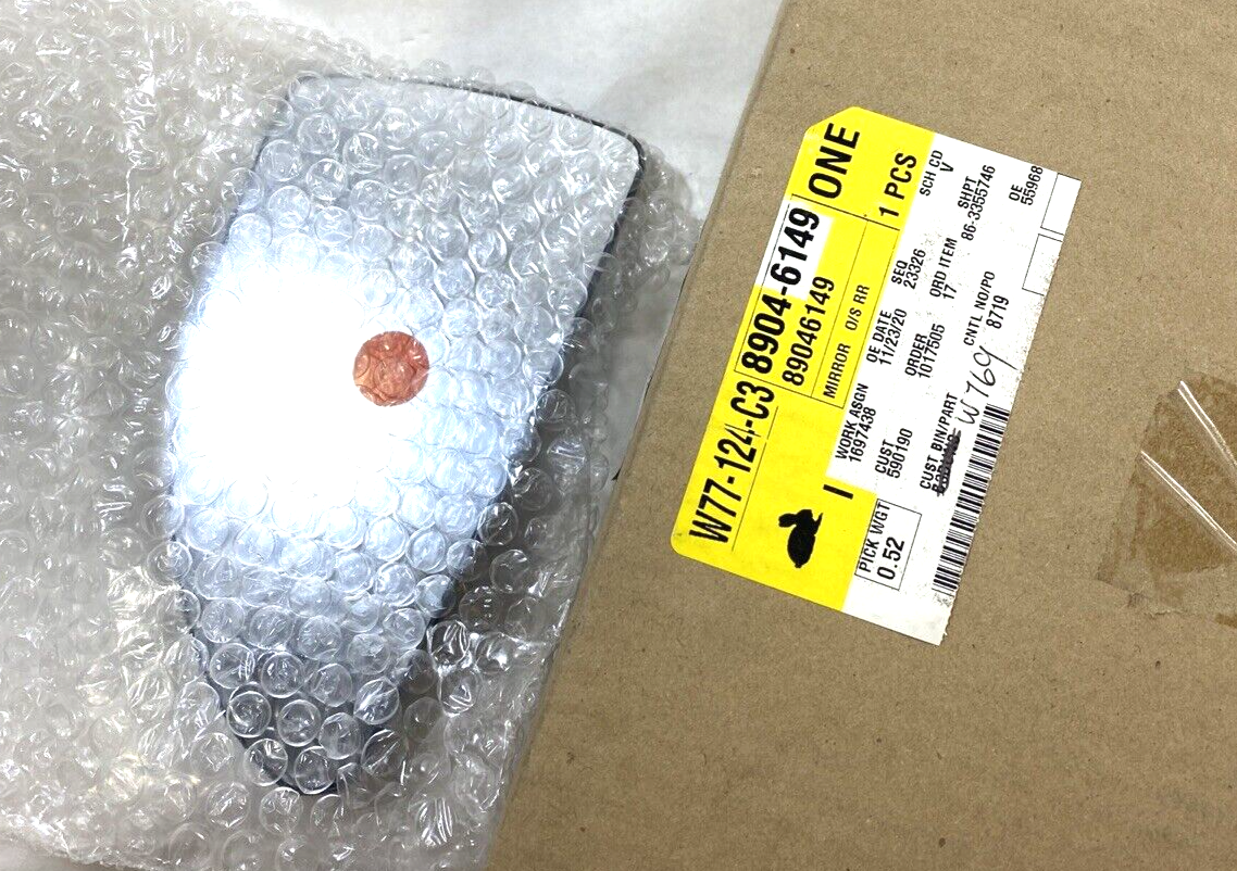 Genuine OEM GM Chevrolet Impala Left Side View Mirror Glass w/Plate 89046149