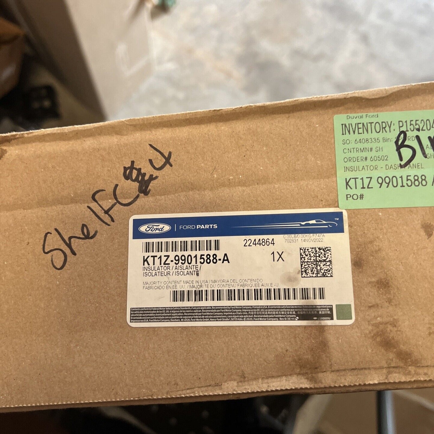 Genuine OEM Ford Transit Connect Windshield Cowl Panel Insulator KT1Z9901588A