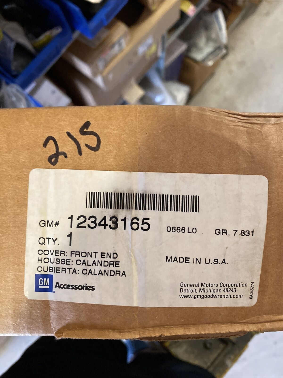 New OEM GM Nose Mask Front End Cover 12343165