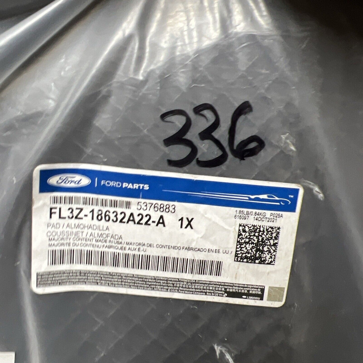 New OEM Genuine Ford F-150 2015-2022 Front Center Seat Cushion Pad FL3Z18632A22A