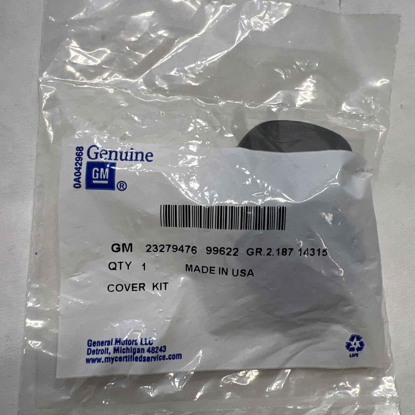 New OEM Genuine GM Cover Kit 23279476