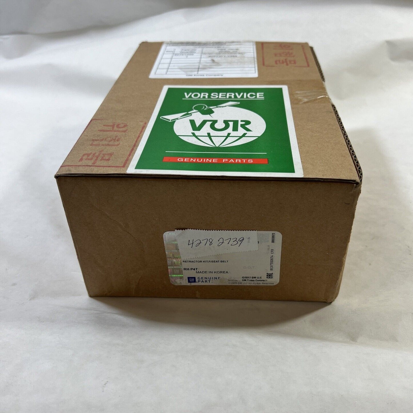 Genuine OEM GM Chevrolet Front Passenger Side Seat Belt Retractor Kit 42782739