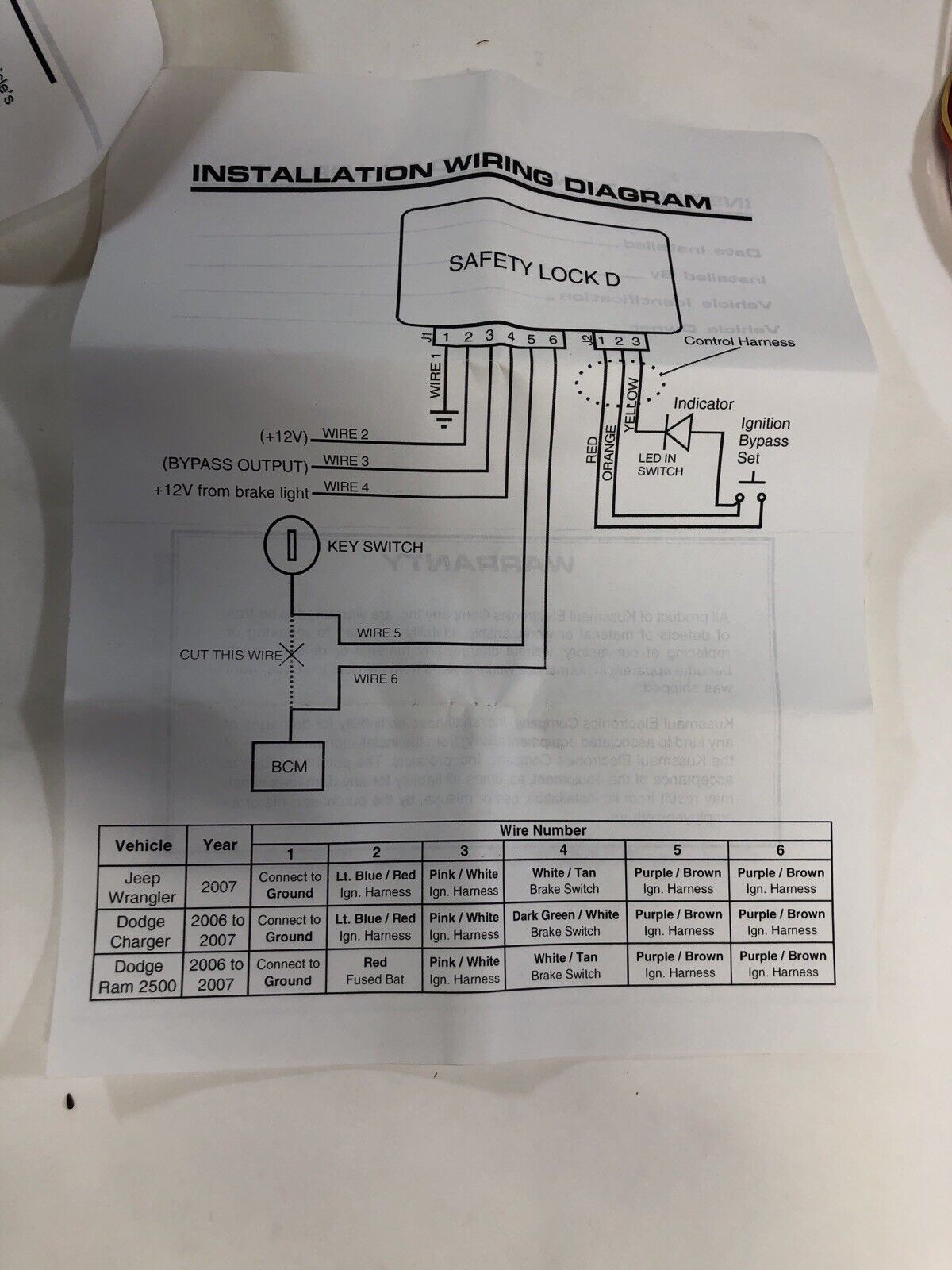 Kussmaul Automatic Ignition Safety Lock Kussmaul 12 Volt 091-174-1