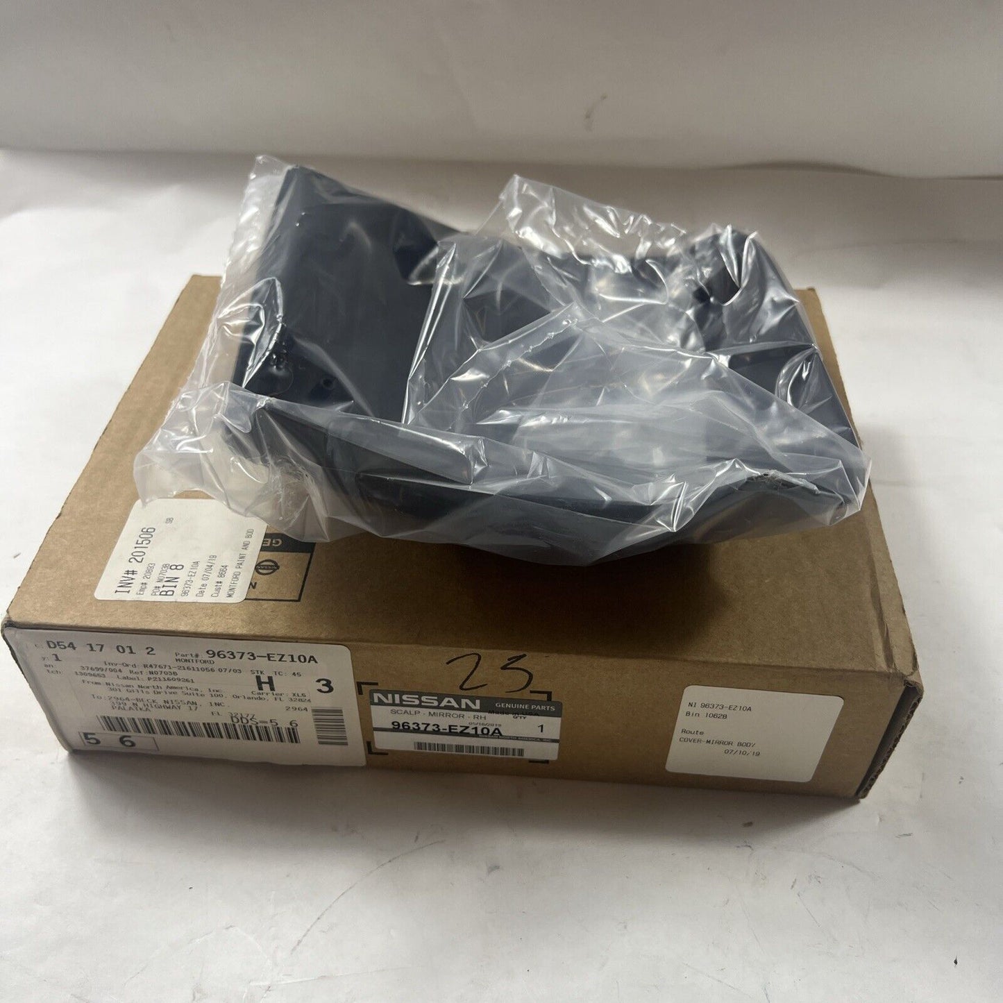 Genuine OEM Nissan Front Right Passenger Side Mirror Cover Cap 16-24 96373EZ10A