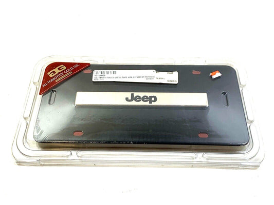 New Black Stainless Steel License Plate Frame for Jeep Autogold X.JEE.N.CB