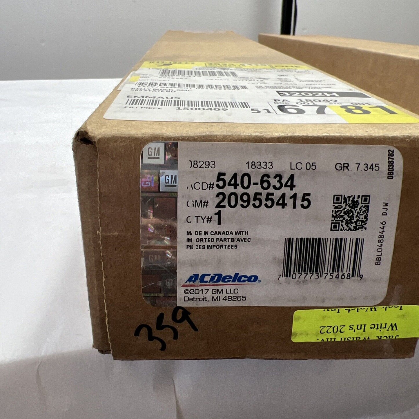 Genuine OEM GM ACDelco Rear Shock Absorber 2011-2013 540634