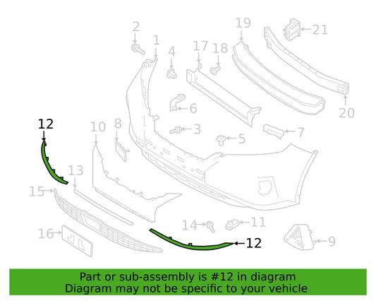 Genuine OEM Nissan Murano Bumper Molding 2015-2024 850725AA0A