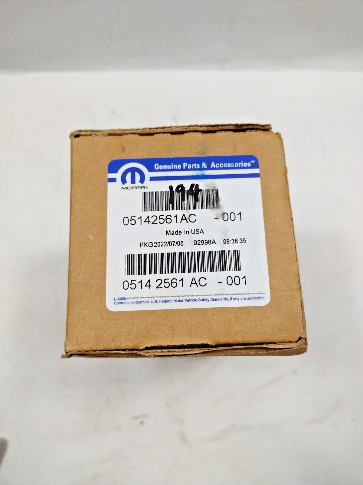 Genuine OEM Mopar Chrysler Dodge Rear Disc Brake Pad Set 2005-2020 5142561AC