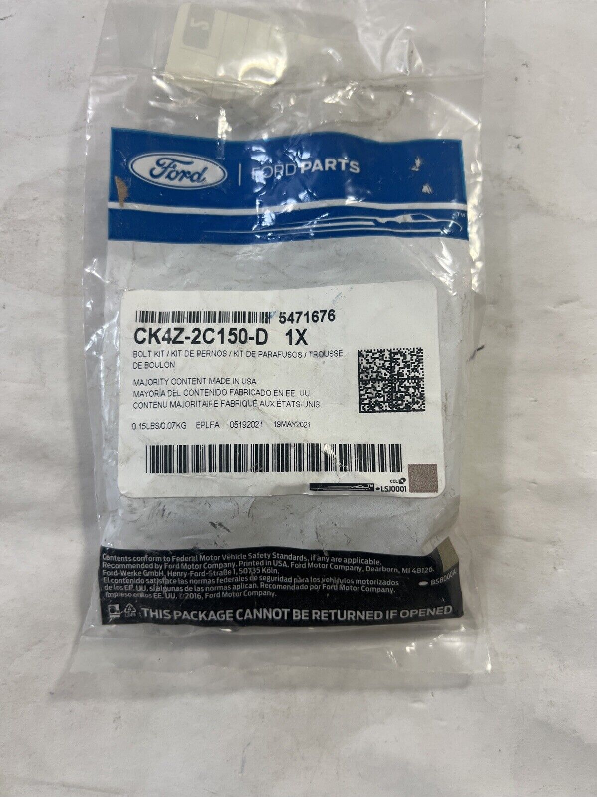 Genuine OEM Ford Transit Disc Brake Caliper Pin Bolt 2015-2024 CK4Z2C150D