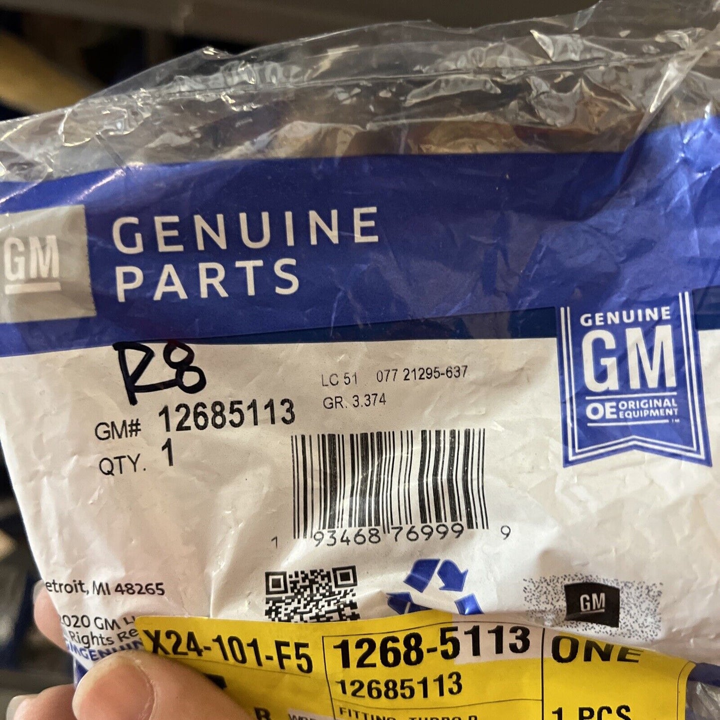 Genuine OEM GM CT5 Pipe Fitting 2016-2024 12685113