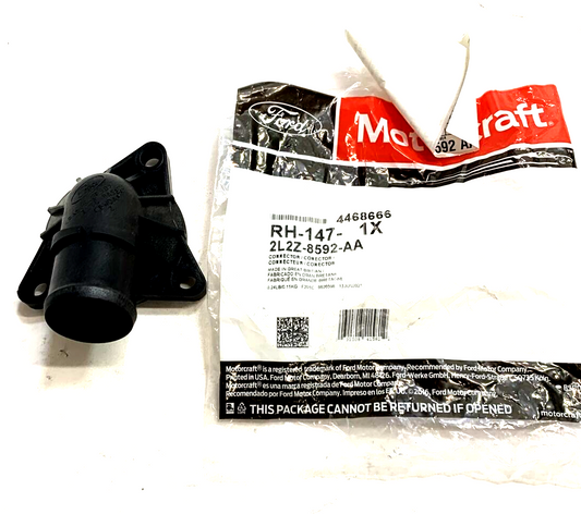 New OEM Ford Coolant Thermostat Housing Connection Water Outlet Motorcraft RH147