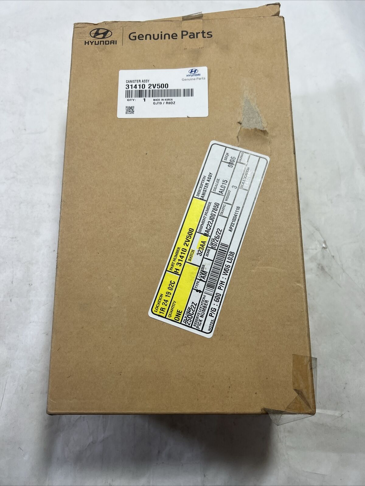 Genuine OEM Hyundai Veloster Vapor Canister Veloster 2011-2017 314102V500