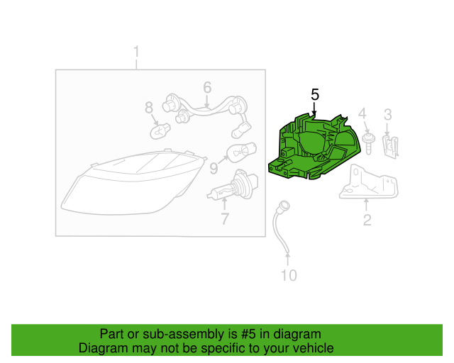 Genuine OEM GM Chevrolet Cobalt Headlight Mounting Bracket 2005-2010 16532519