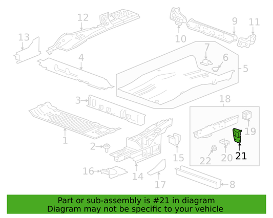 Genuine OEM GM Chevrolet Equinox Bumper Anchor Plate 2018-2024 84152888