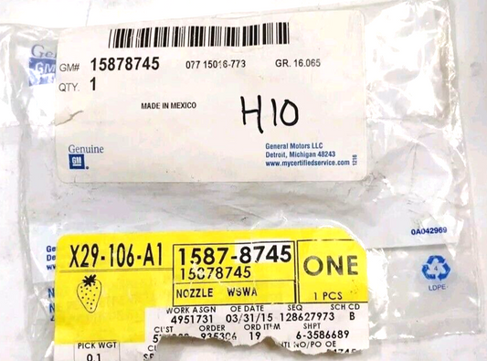 Genuine OEM GM Washer Nozzle 15878745