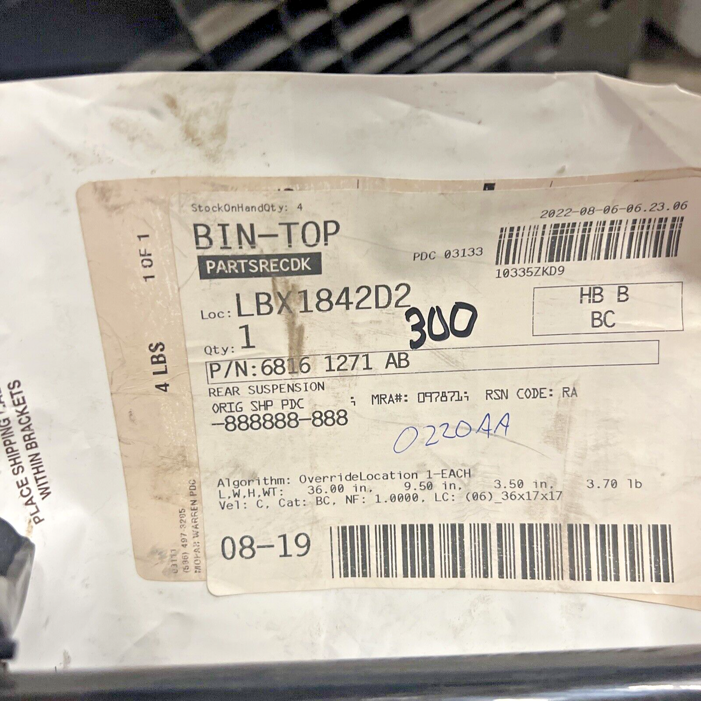 Genuine OEM Mopar Chrysler 200 Rear Suspension Stabilizer Bar Link 68161271AB