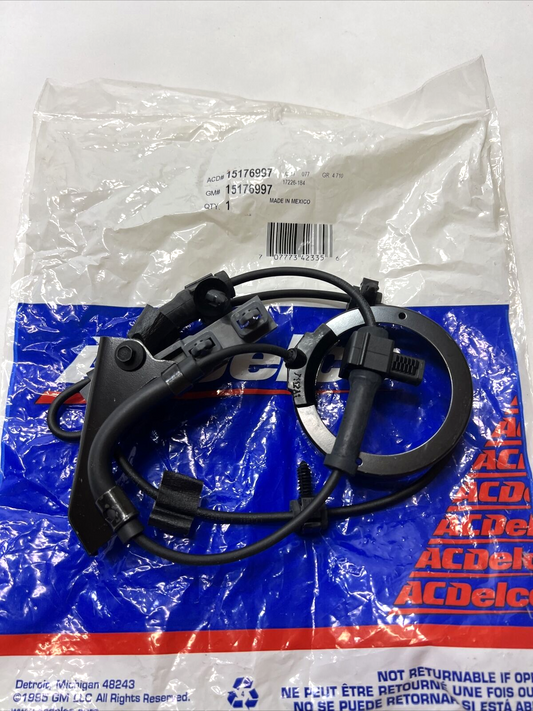 New OEM Genuine GM ACDelco ABS SPEED SENSOR 04-09 15176997