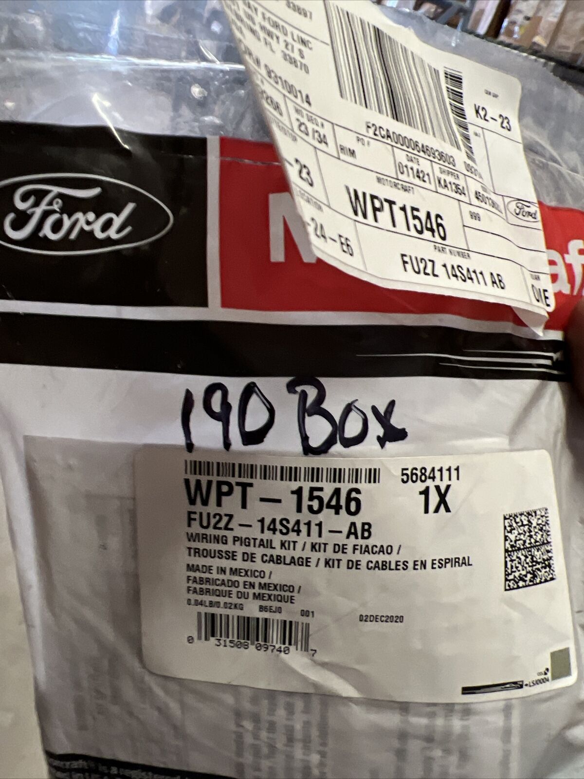 Motorcraft WPT-1546 Oxygen Sensor Connector