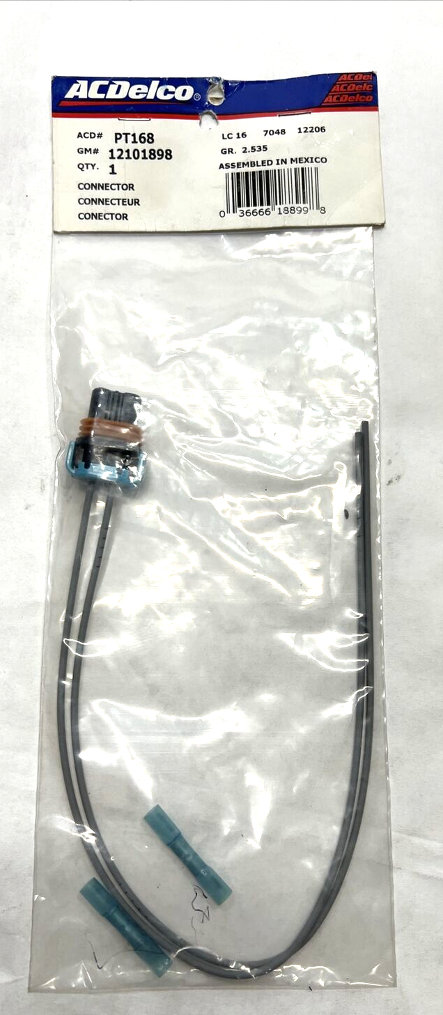 NEW ACDelco PT168 Headlight Wiring Connector Pigtail  Chevy GMC Cadillac 1991-13