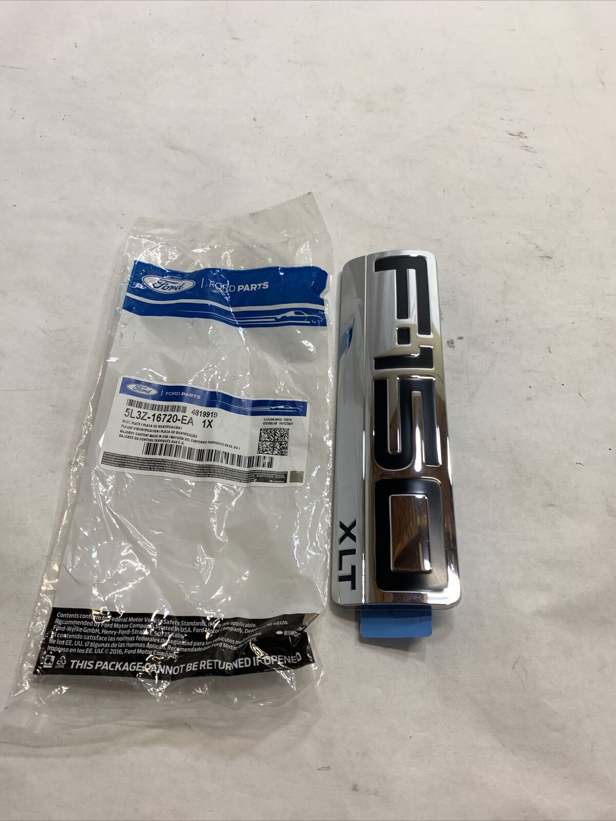 New OEM Ford F150 Fender Emblem XLT Nameplate  2004-2008 GENUINE 5L3Z-16720-EA