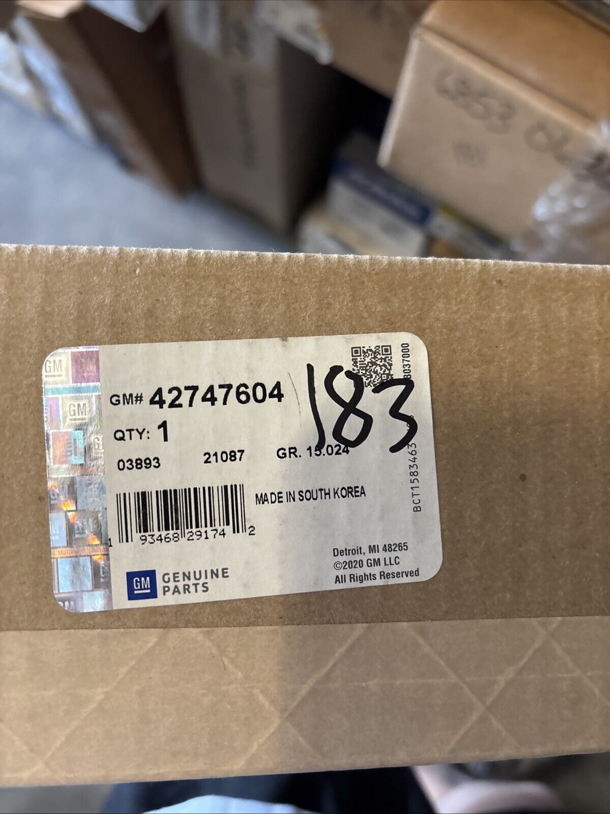 Genuine OEM GM Chevrolet Trailblazer Cargo Area Black Shade 2021-2024 42747604