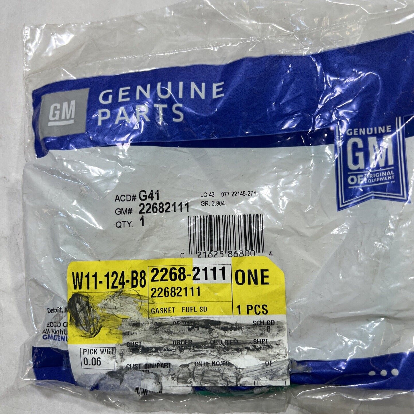 Genuine OEM GM ACDelco CT4 Fuel Pump Seal 2024-2025 85081396