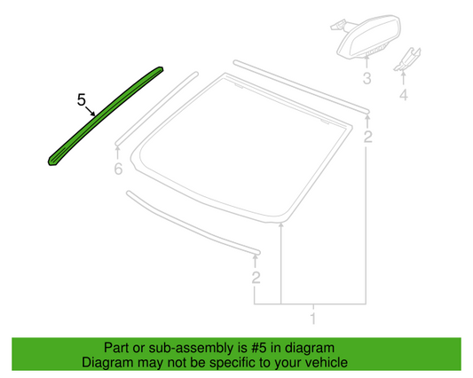 Genuine OEM GM Chevrolet Caprice Windshield Reveal Molding 2008-2017 92212085