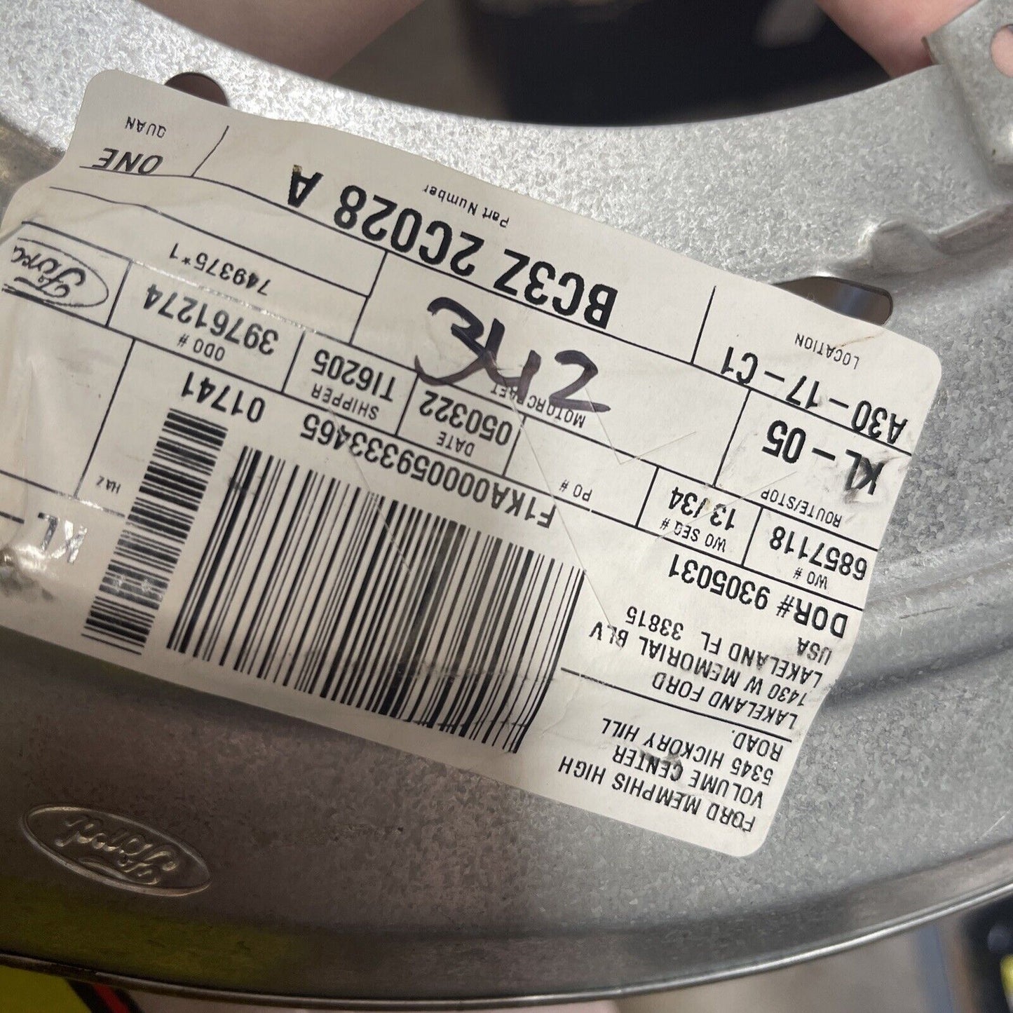 New OEM Genuine Ford Shield Brake Disc Splash BC3Z2C028A