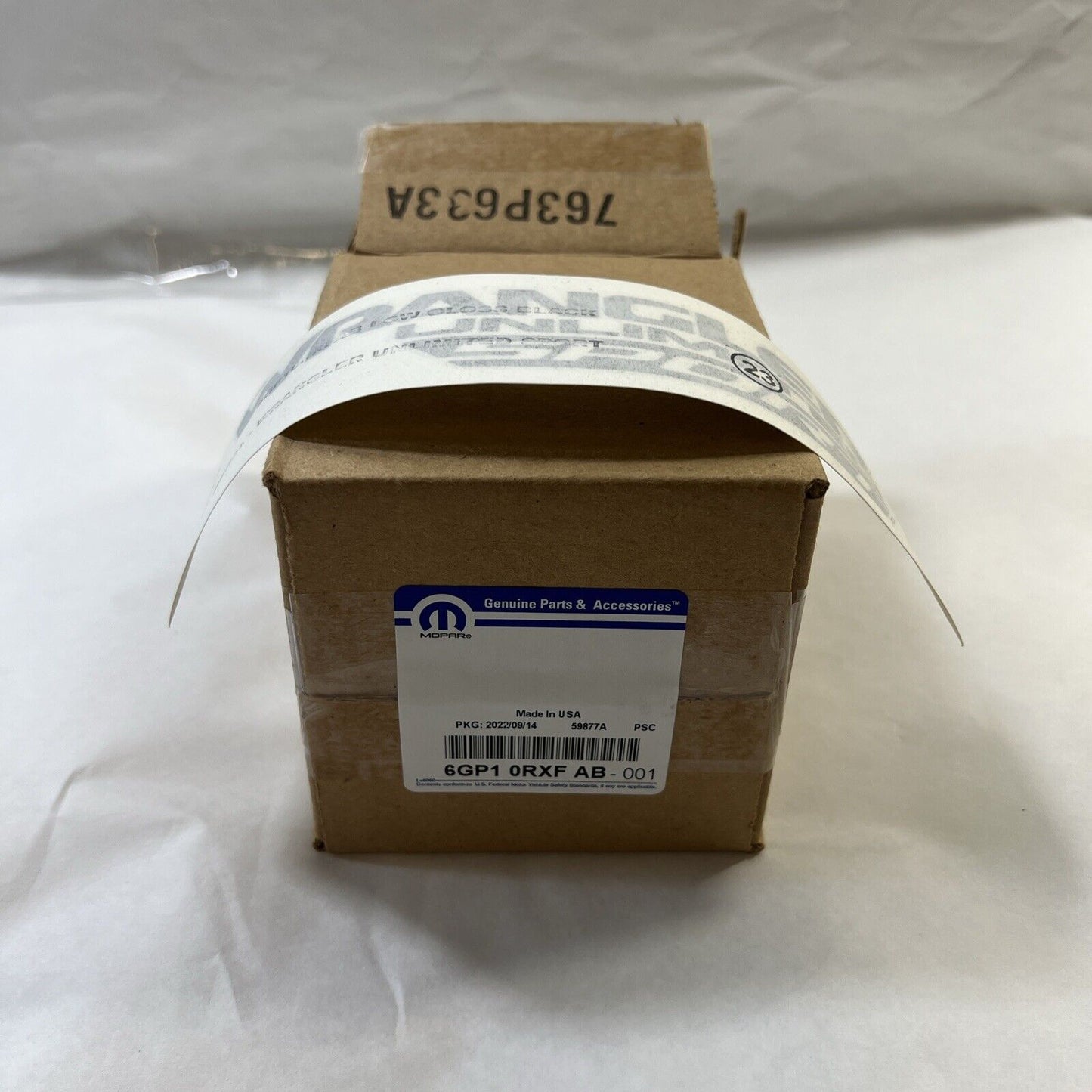 Genuine OEM Mopar Jeep Wrangler Front Fender Decal Sticker Emblem 6GP10RXFAB