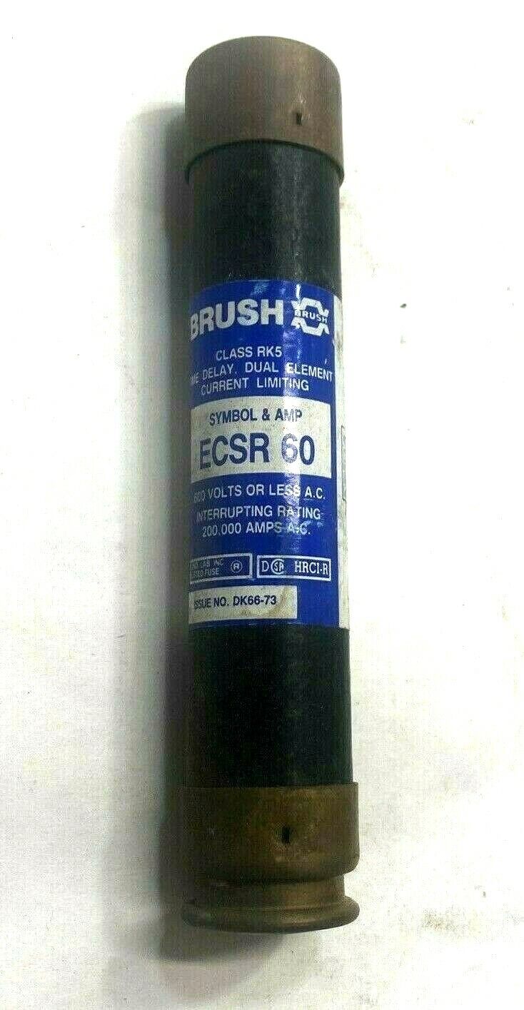 New Brush Dual-Element Time-Delay Class RK5 Fuse ECSR-60