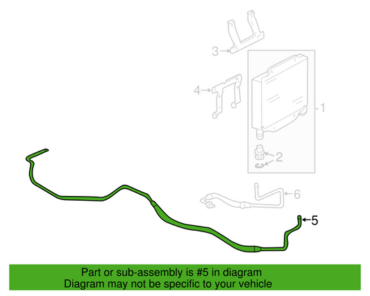 Genuine OEM GM Chevrolet C1500 Fluid Auxiliary Outlet Line 1993-1995 15982923