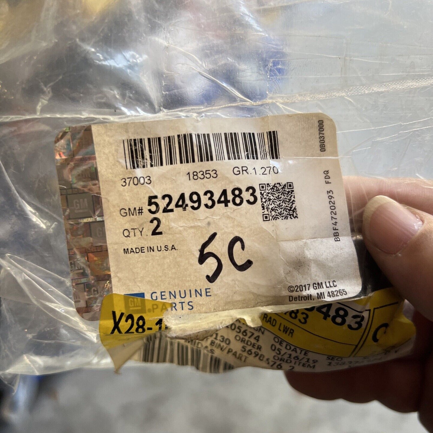 Genuine OEM GM Malibu Lower Radiator Mount 2003-2024 52493483