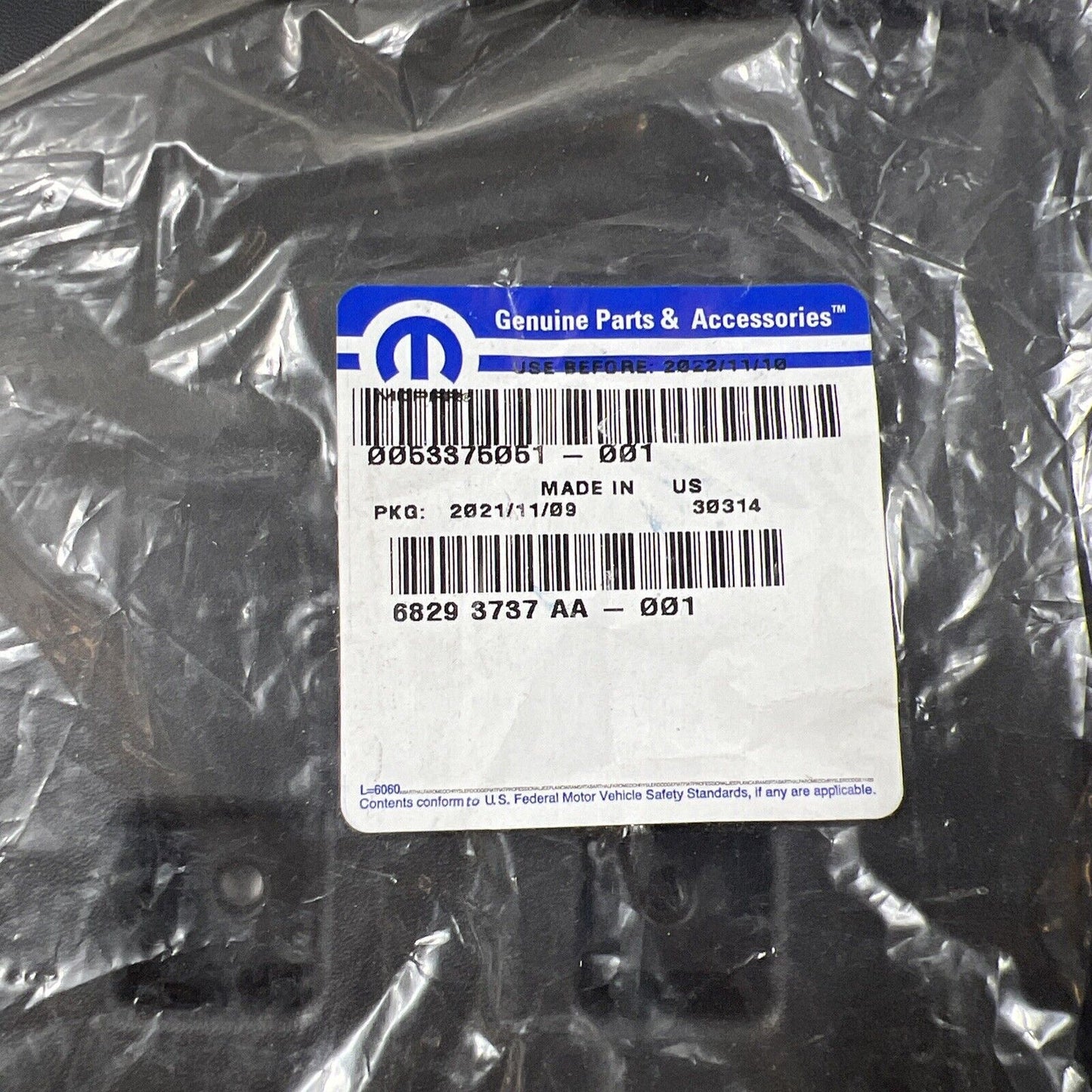 Genuine OEM Mopar Jeep Wrangler License Plate Bracket 2018-2024 68293737AA