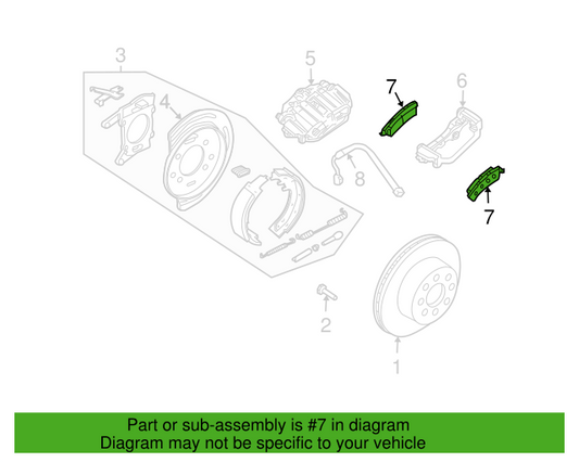 Genuine OEM GM Chevrolet Suburban 2500 Rear Disc Brake Pad Set 2007-13 19210707