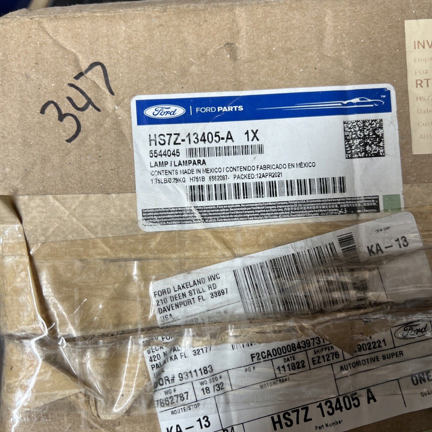 New OEM Genuine Ford Fusion 2017-2018 Backup Lamp Assembly HS7Z13405A