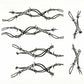 New Side Decals Barbed Wire for Jeep Wrangler 2007-2015 Rugged Ridge 12300.32