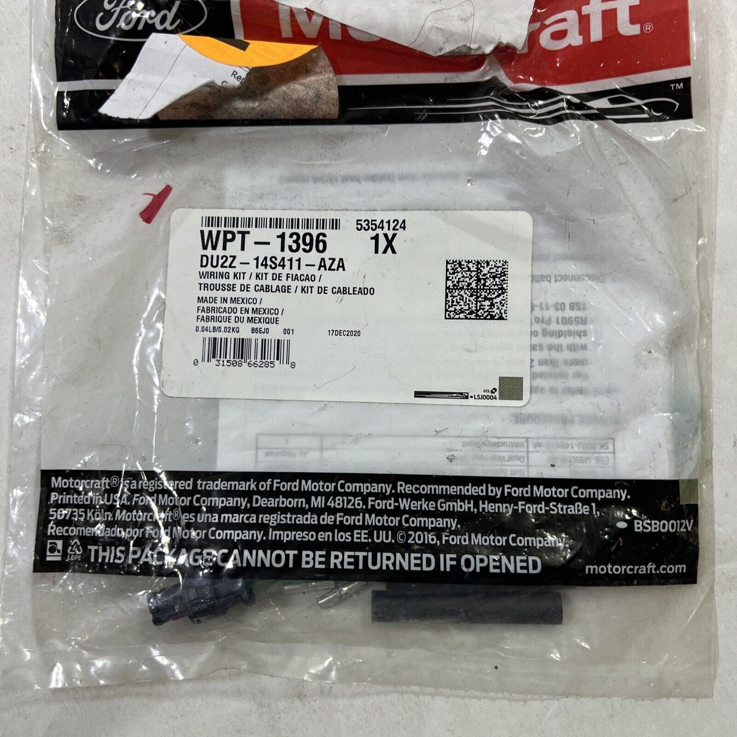 Genuine OEM Ford Wire Assembly Motorcraft WPT1396