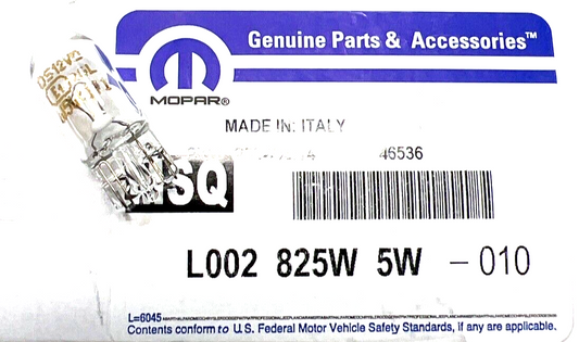 Mopar Courtesy Interior Light L002825W5W