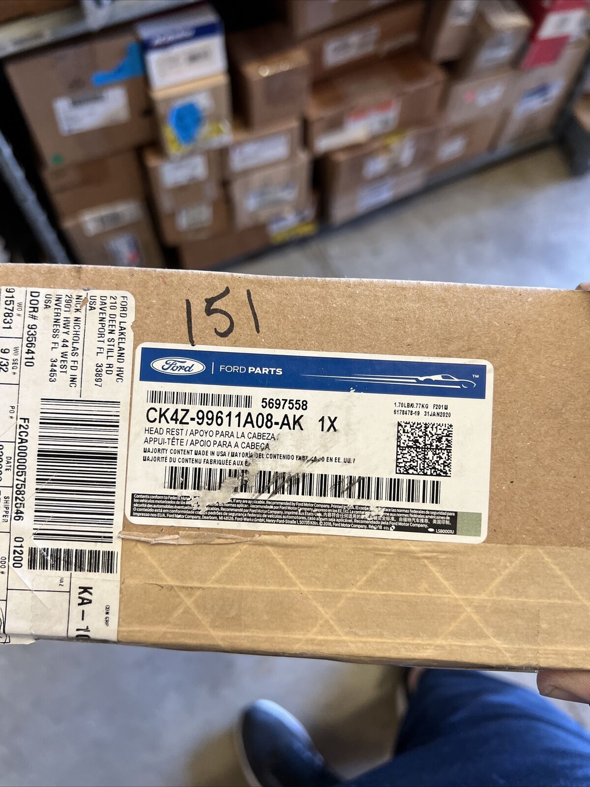 New OEM Genuine Ford Transit 2015-2020 Head Rest Assembly CK4Z-99611A08-AK