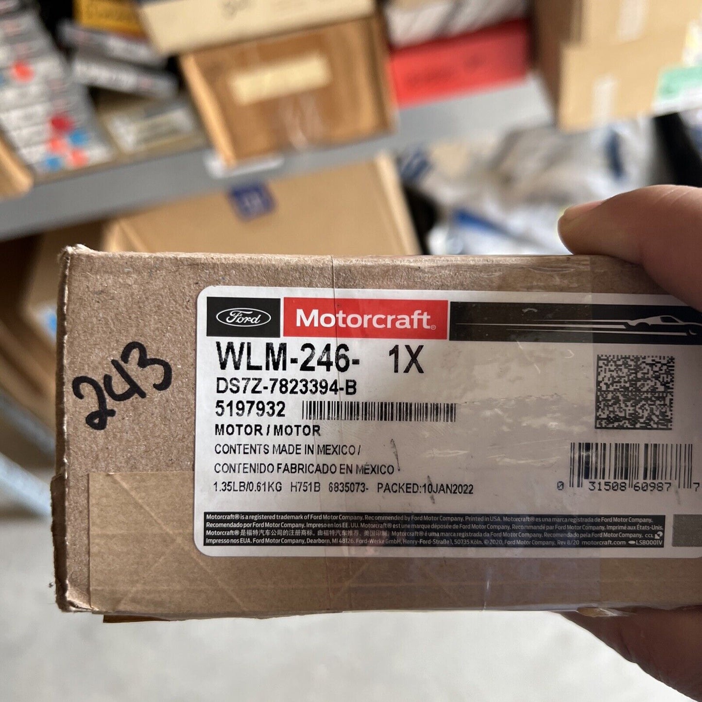 New OEM Ford Motorcraft WLM-246 Right Passenger Side Window Motor DS7Z-7823394-B