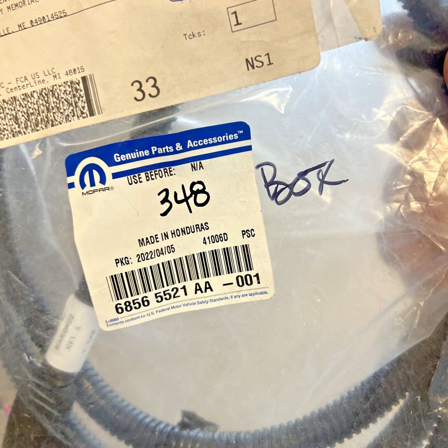 Genuine OEM Mopar Jeep Grand Cherokee WK Rear Fascia Wiring 2021-2022 68565521AA