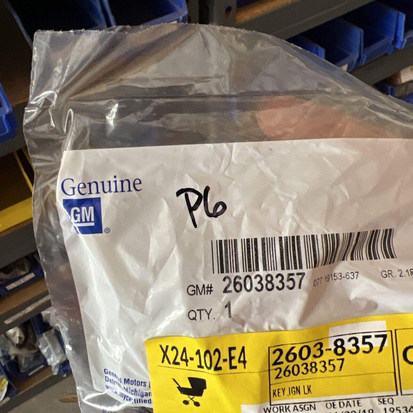 Genuine OEM GM Ignition Key Blank 26038357