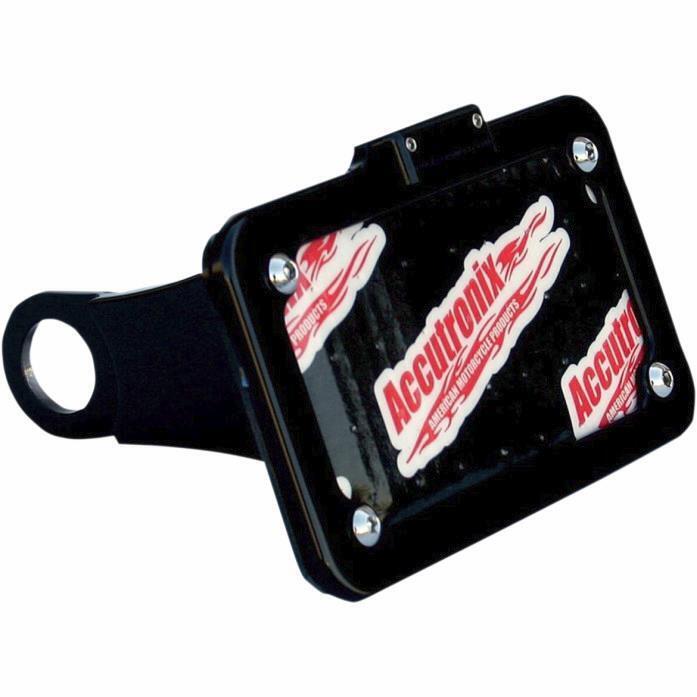 NEW Accutronix Side Mount License Plate Assembly, Black Anodized LPF075HVB